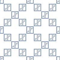 Home Closed Window seamless pattern vector