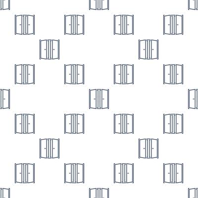 Open Window square outline seamless pattern