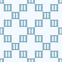 Wide Open Window Simple Clear Portal blue seamless pattern vector