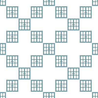 Closed Window outline seamless pattern
