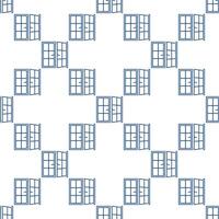 Opened Window thin line seamless pattern vector
