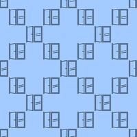 Apartment Window linear seamless pattern vector