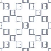 Opened Big Portal Window linear seamless pattern vector