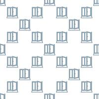 Clear Window New Opportunities seamless pattern in outline style vector