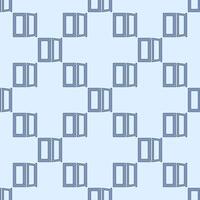 Plastic Window seamless pattern in outline style vector
