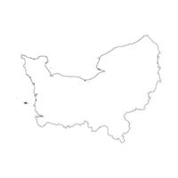 Normandie region blank outline map vector