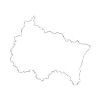 Grand Est region blank outline map vector