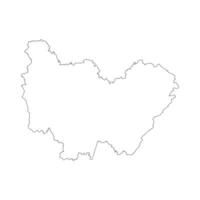 Bourgogne-Franche-Comte region blank outline map vector