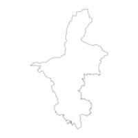 Ningxia Hui province, China blank outline map vector