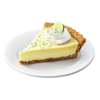 A Slice Of Key Lime Pie With Whipped Cream png