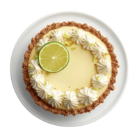 Delicious Key Lime Pie with Whipped Cream Topping png