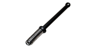 Metal spring rod with loop end isolated on transparent background png