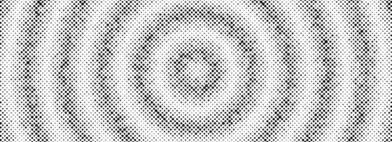 Radial halftone circle background. Black dotted sound wave ring wallpaper. Stipple epicenter, target, radar concept. Ripple concentric signal vibration element. Round dashed and dotted gradient vector