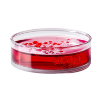 Chemical reaction experiment in lab petri dish png