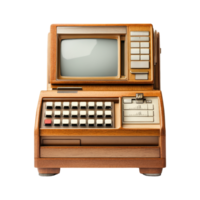 Vintage computer displaying retro technology studio image png