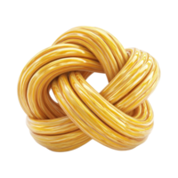 Modern 3d design decorative yellow knot sculpture png