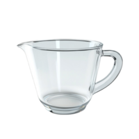 Clear Glass Pitcher with Handle for Drinks and Serving png