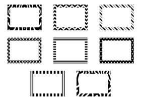 Set of Black and White Decorative Frame vector
