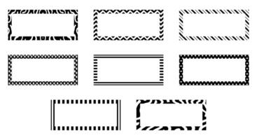 Set of Black and White Rectangle Frame vector