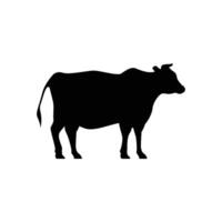 silhouette of a cow icon design template vector