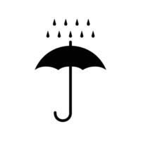 icon umbrella with rain design template vector
