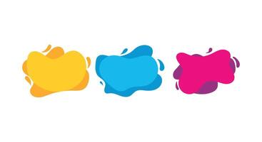 abstract liquid shape design template vector