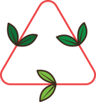 Eco-Friendly Triangle Symbol with Leaves png