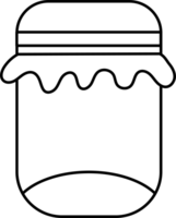 Minimalist Jar with Whipped Cream Design for Coloring Page png