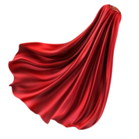 Red Satin Curtain Draped in Elegant Folds isolated on transparent background png