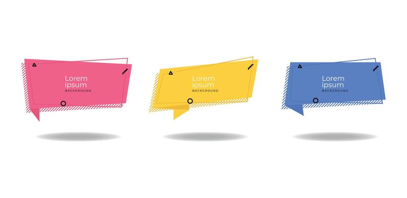 Geometric flat banner. Modern abstract shapes for logo, sales promotion, discount title frame.