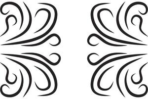 Curved line background design sketch illustration. Illustration. vector