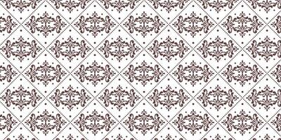 Seamless vintage damask tile pattern in soft pastel colors with ornate floral elements vector