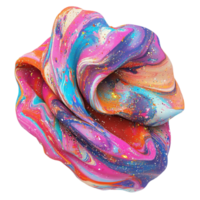 colorful liquid paint on transparent background. png