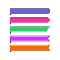 Collection of labels in many colors for writing vector