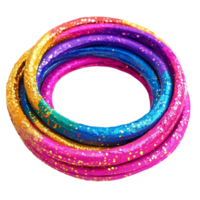 a colorful ring glitter on transparent background. png