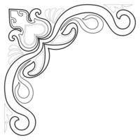 Timeless minimalist borders, black linear pattern on light background vector