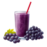 Grape Smoothie Served with a Fresh Bunch png
