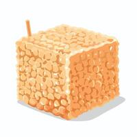 Honeycomb block in vibrant design showcasing texture and natural sweetness vector