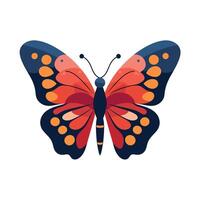 Colorful design of a butterfly showcasing vibrant patterns and details with a modern art style vector