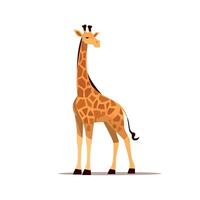 Giraffe standing tall in vibrant art showcasing its unique features and natural elegance vector