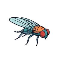 Detailed illustration of a colorful insect with distinctive features and vibrant colors vector