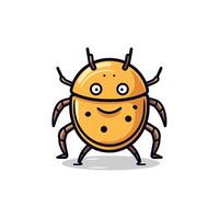 Cute cartoon insect character with a cheerful expression and vibrant colors vector