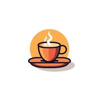 Enjoying a warm cup of coffee with steam rising in a cozy setting during a sunny afternoon vector