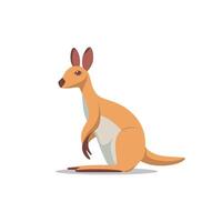 Cartoon kangaroo sitting relaxed against a plain background vector