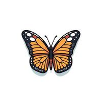 Colorful monarch butterfly resting with wings open on a bright background vector