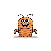 Cartoon insect character with a friendly smile and cartoonish features in vibrant colors vector