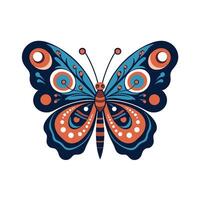 Colorful butterfly design featuring intricate patterns and vibrant colors vector