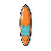 Colorful paddleboard design with an orange and blue color scheme vector