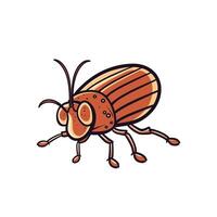 Colorful cartoon insect with distinct features and patterns on its body vector