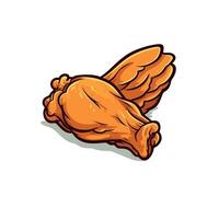 Delicious design of golden chicken wings ideal for culinary graphics or food-related projects vector